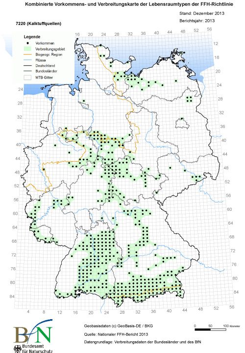 Grün markierte Bereiche sind Gebiete der Kalkgewinnung in Deutschland.